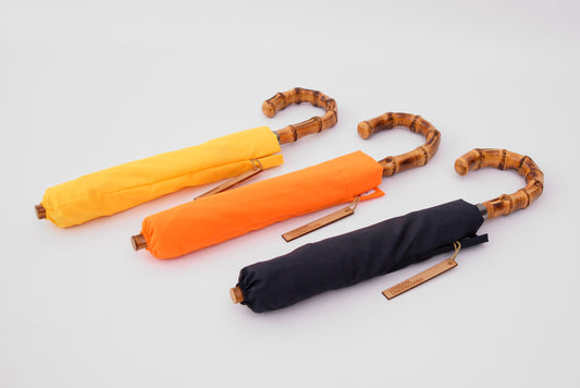 Whangee Cane Crook Handle Folded Umbrellas