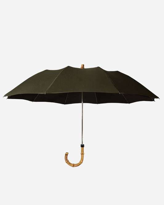 Olive Green Whangee Telescopic Umbrella