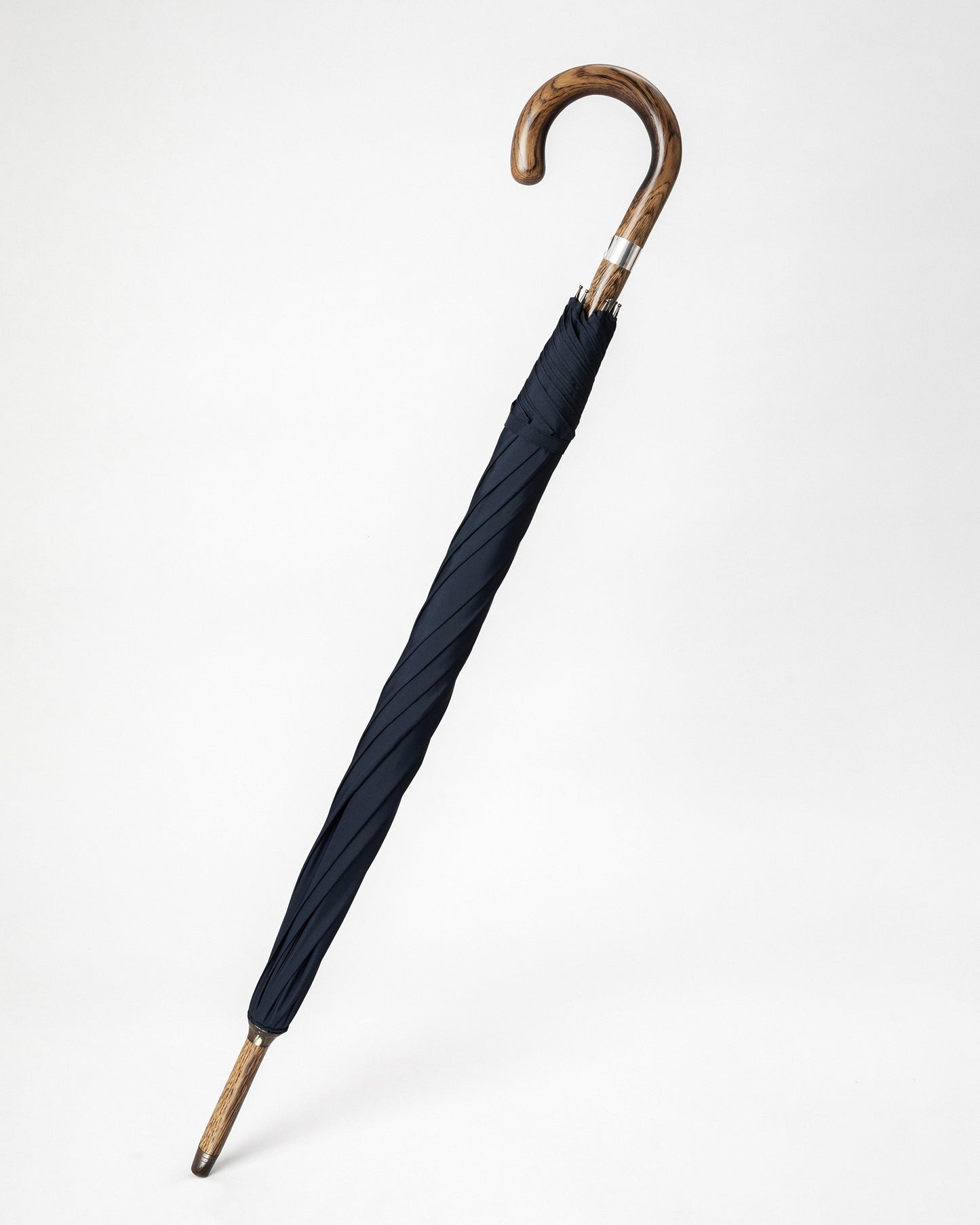 Navy Oak Solid Stick Umbrella