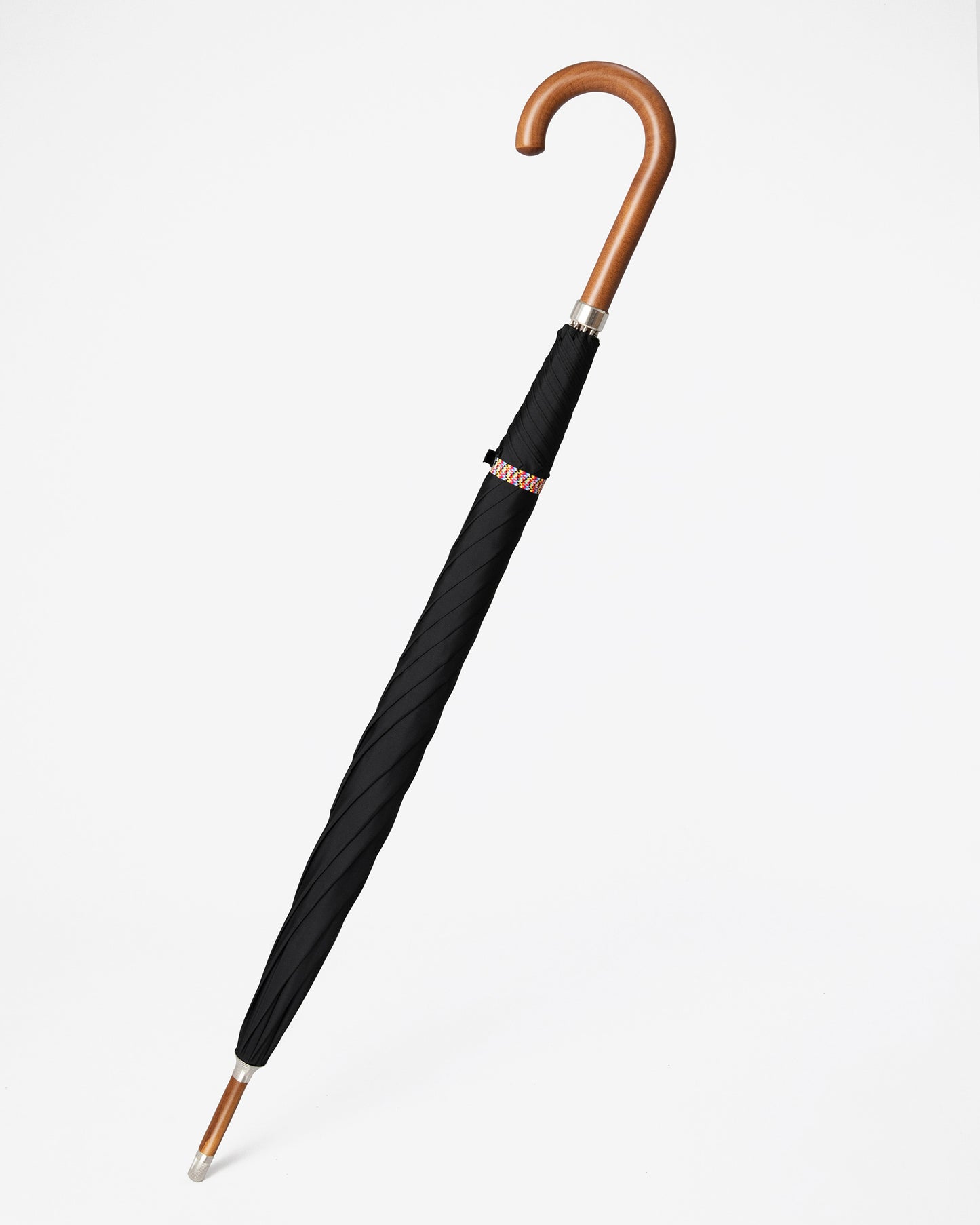 Black Multibraid City Gent Umbrella