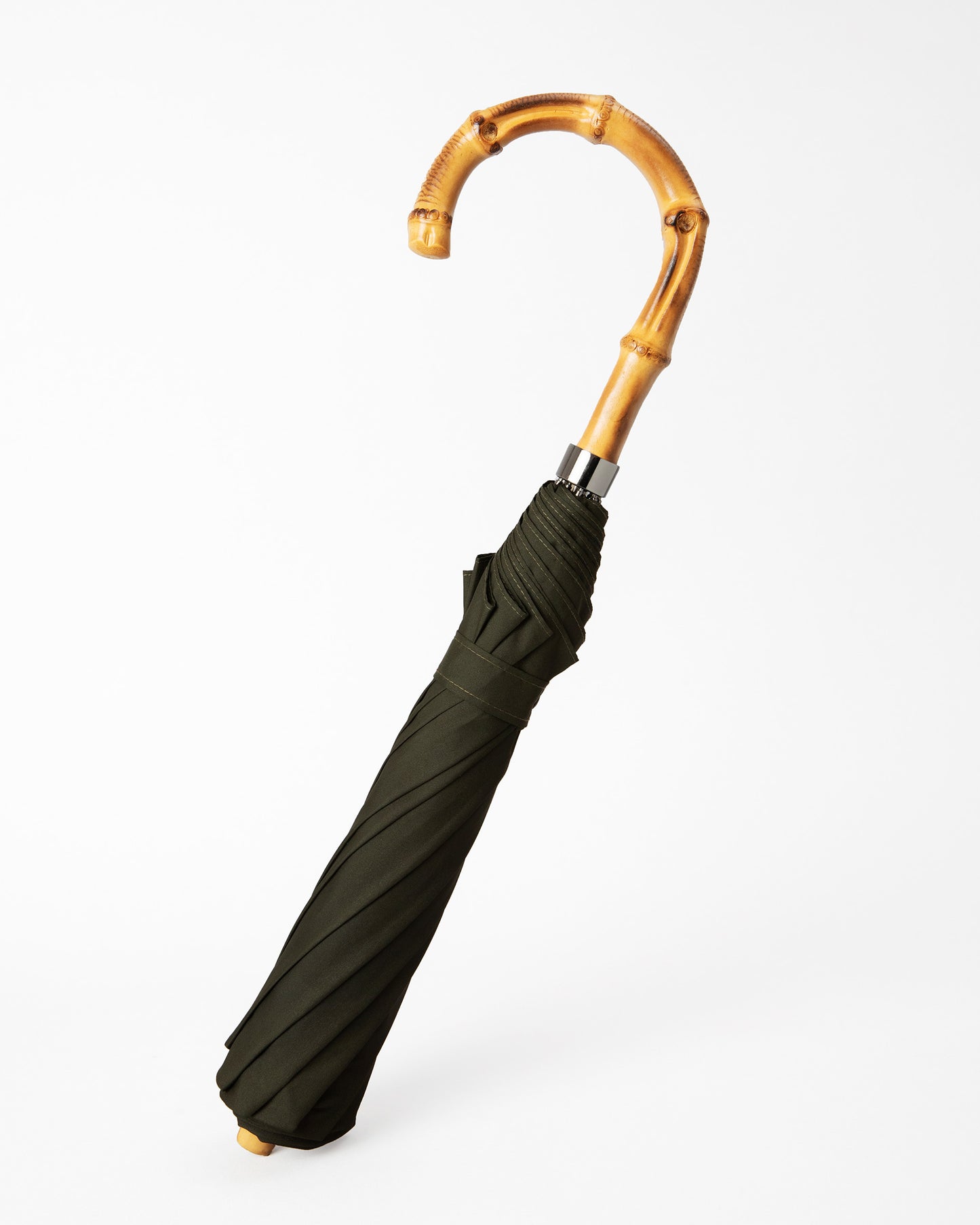 Olive Green Whangee Telescopic Umbrella