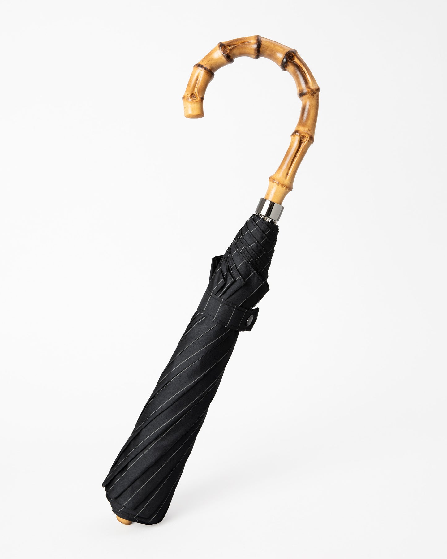 Pinstripe Whangee Telescopic Umbrella
