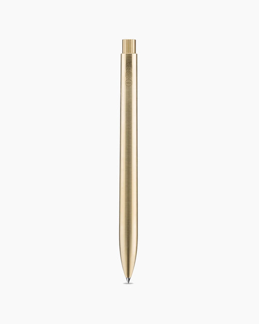 Ajoto Brass Natural Spun Rollerball Pen