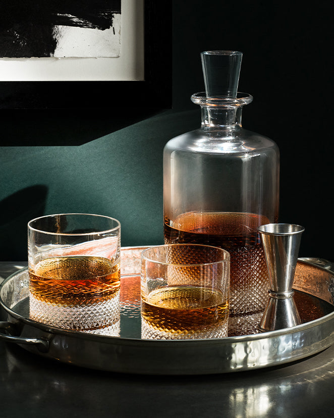 Richard Brendon Diamond Cut Crystal Decanter