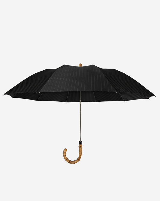 Pinstripe Whangee Telescopic Umbrella