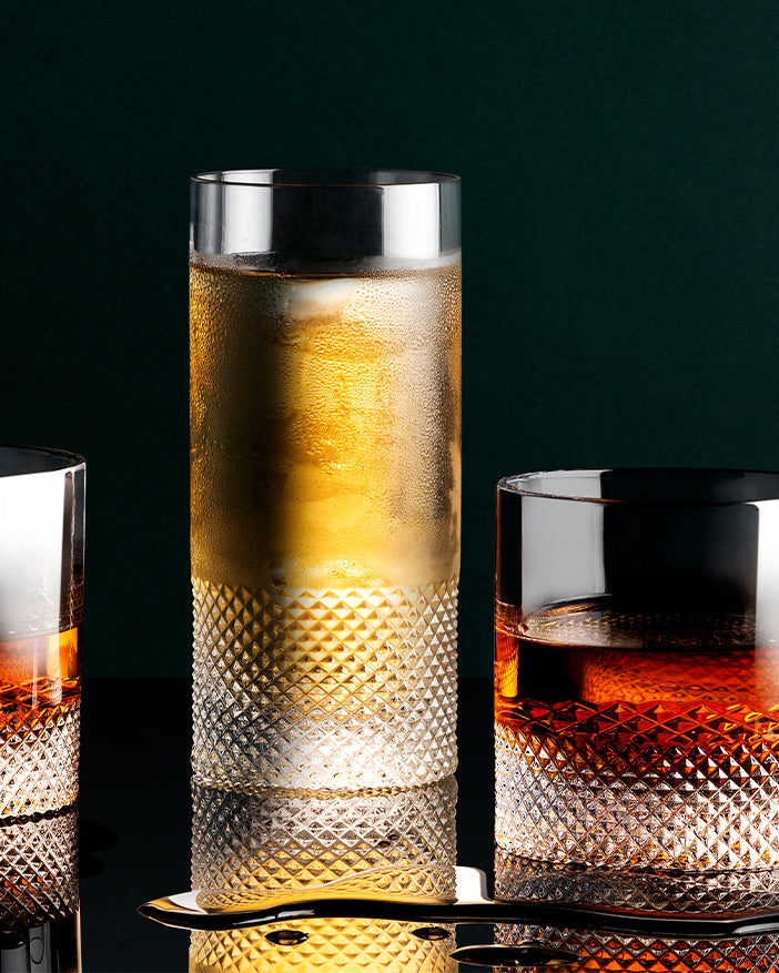 Richard Brendon Diamond Cut Crystal Highball Glass