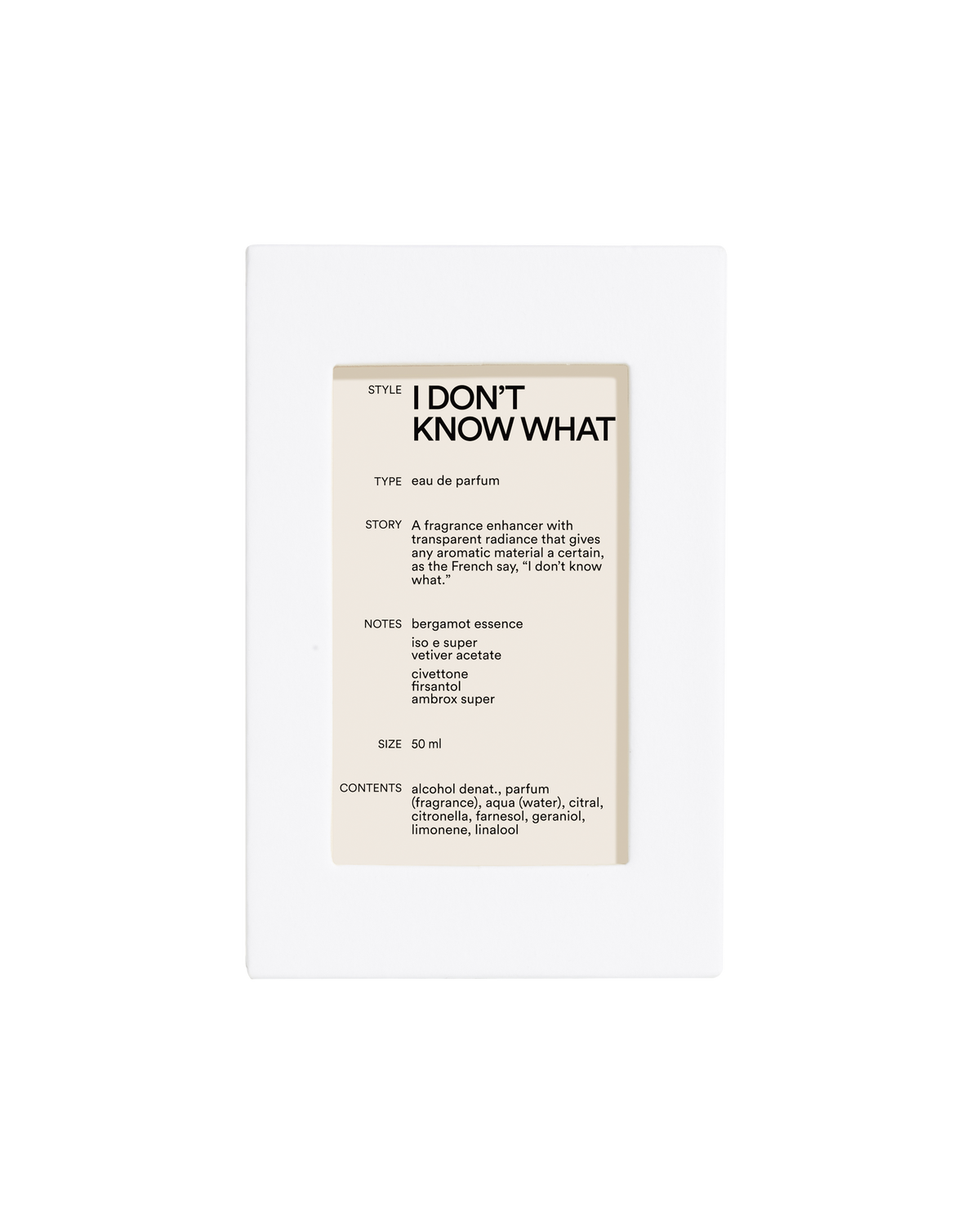 I DON'T KNOW WHAT - D.S. & Durga - Eau De Parfum 50ml