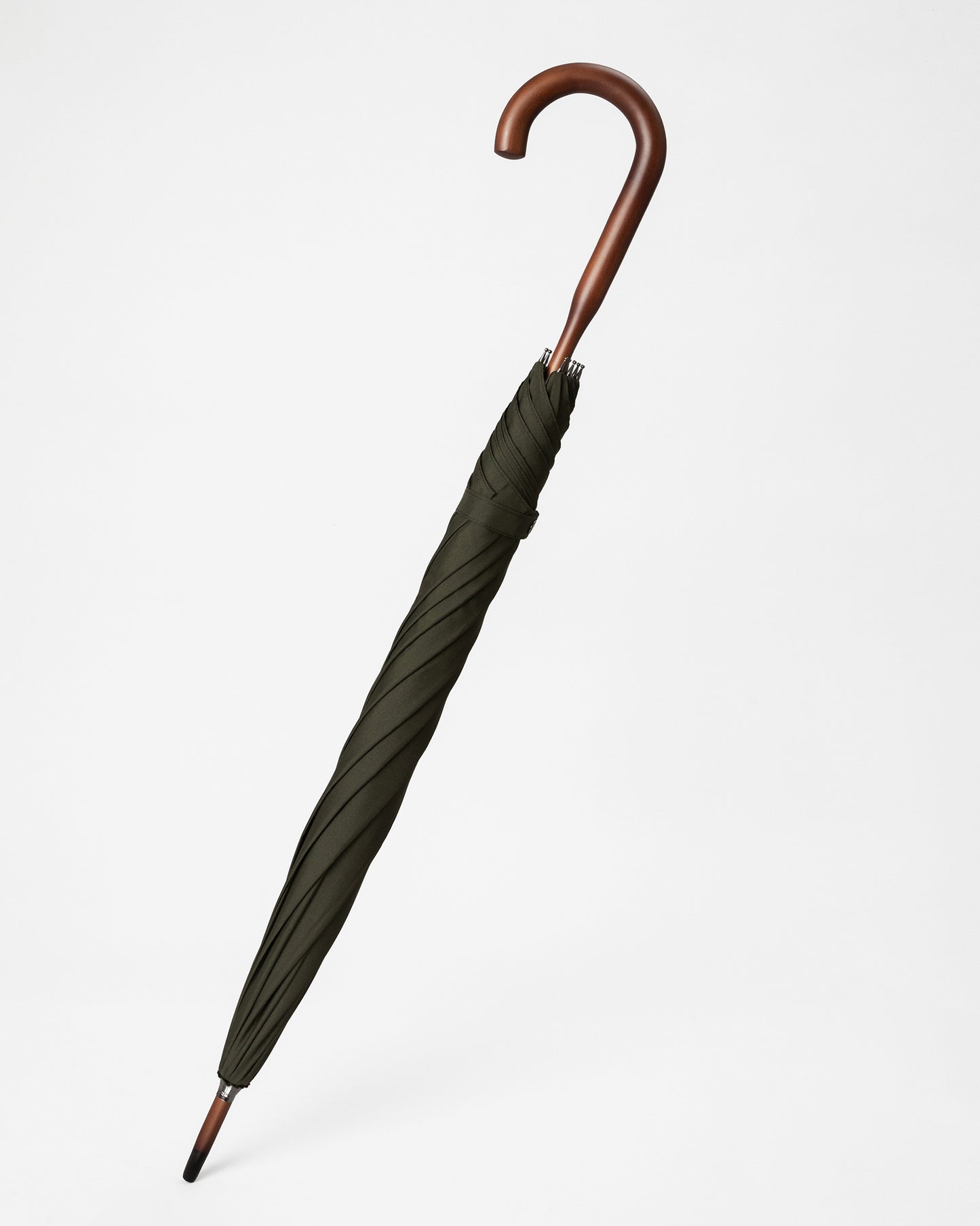 Olive Oxford Stripe Classic Umbrella