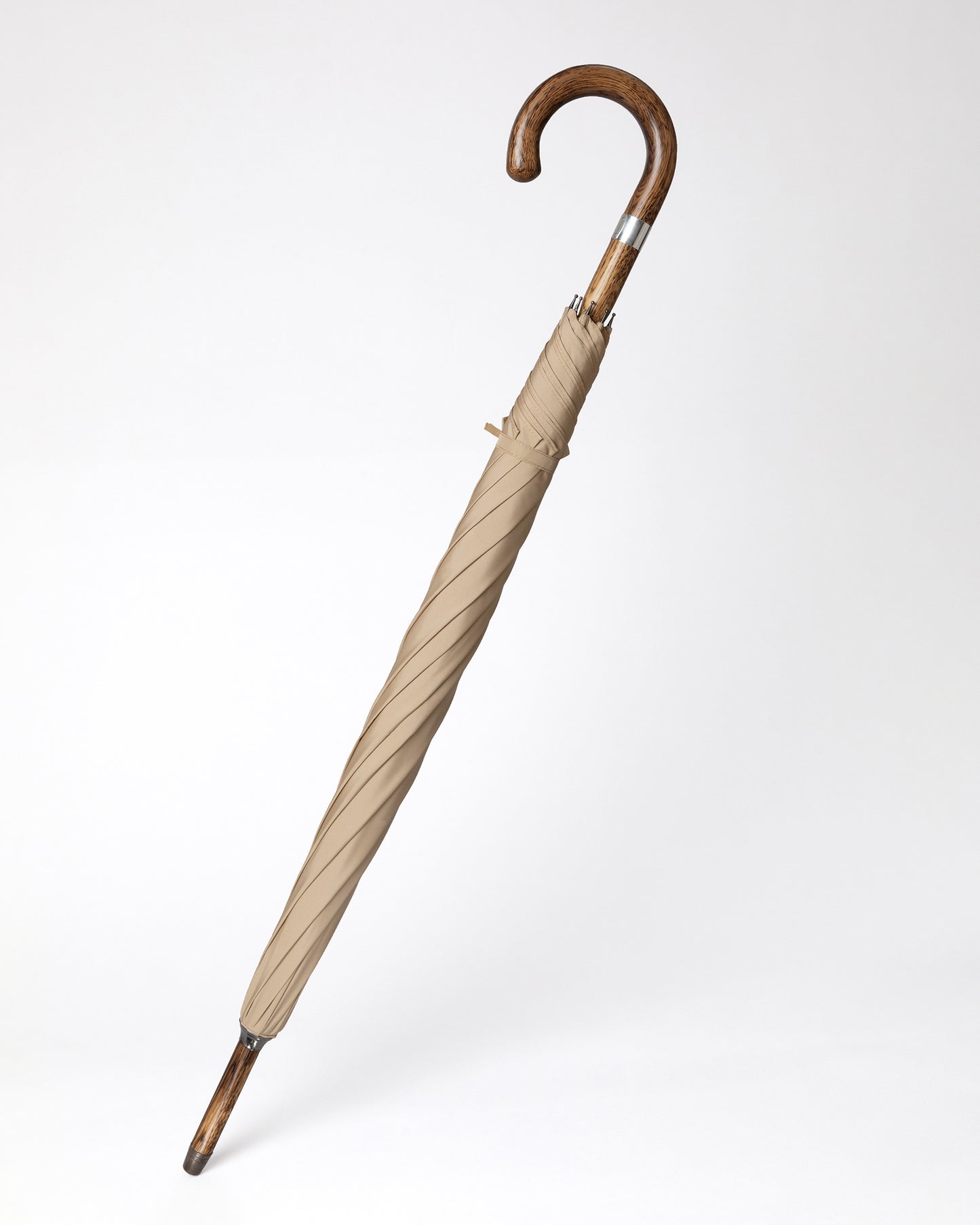 London Undercover Tan Oak Solid Stick Umbrella