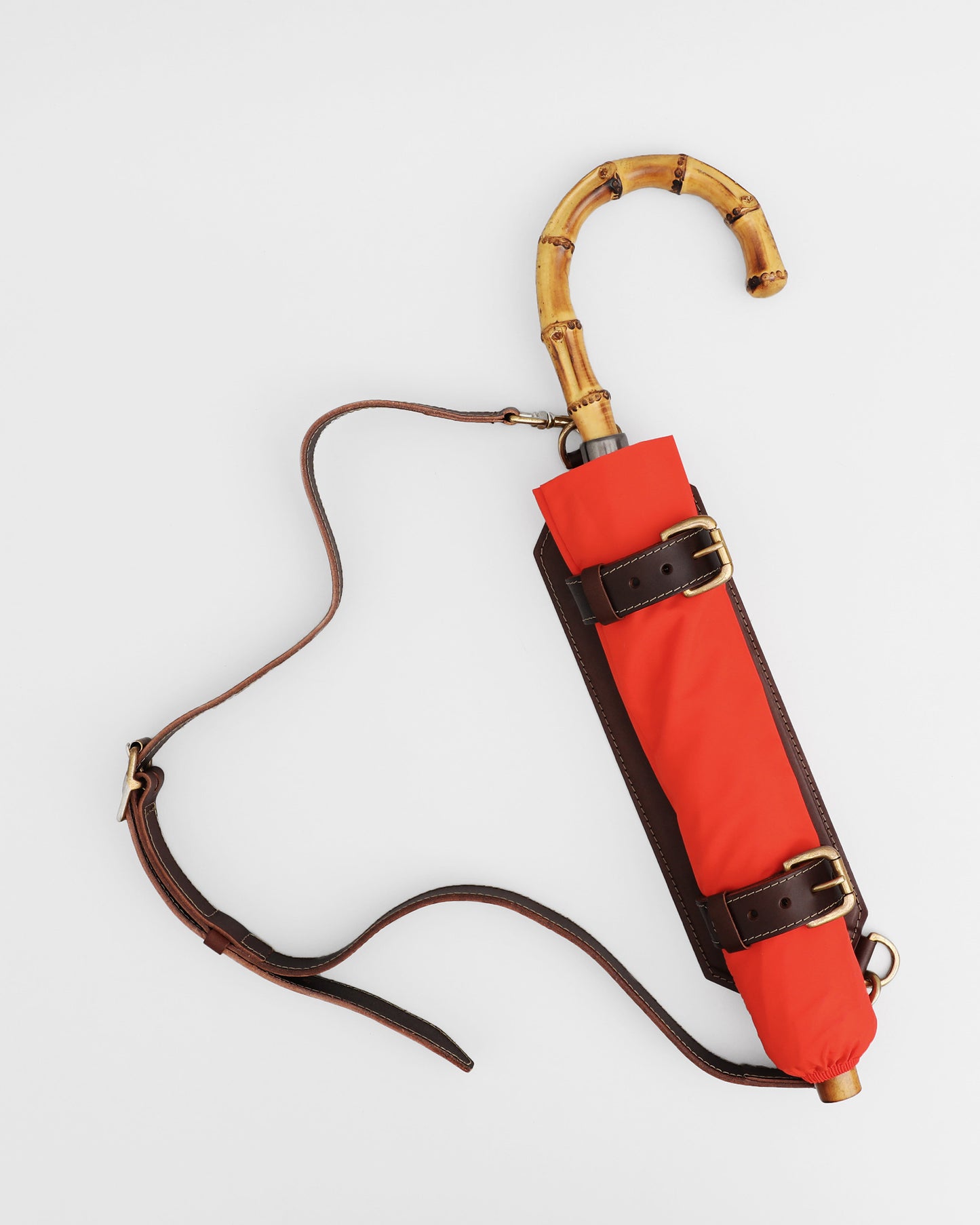 London Undercover Brown Leather Umbrella Sling