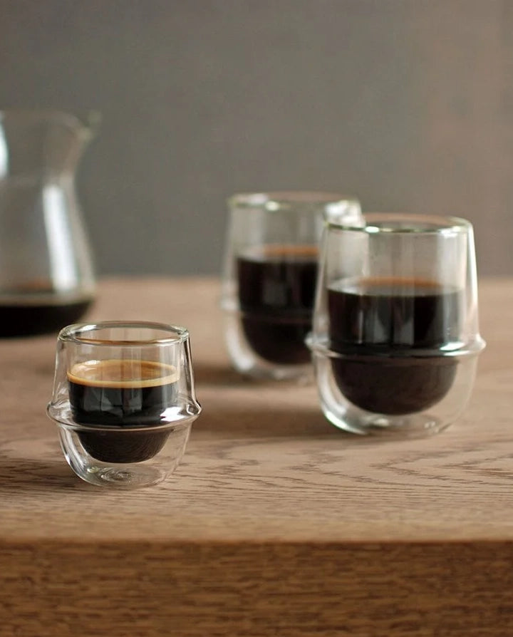 Kinto Kronos Double Wall Coffee Glass