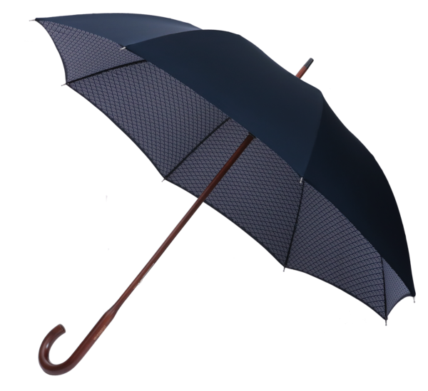 Navy Japanese Wave Classic Umbrella | London Undercover