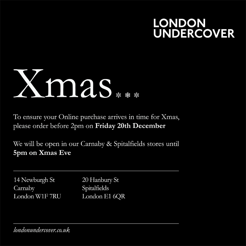 Christmas at London Undercover...
