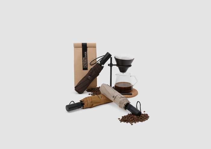 Recycled coffee umbrellas