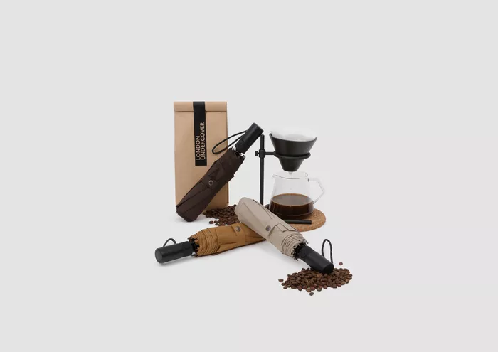 Recycled coffee umbrellas